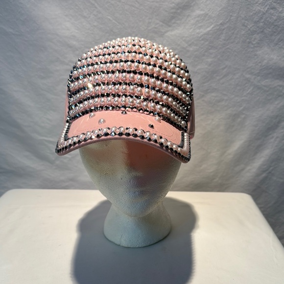 Pink Rhinestone Embellished Cap - Picture 2 of 10